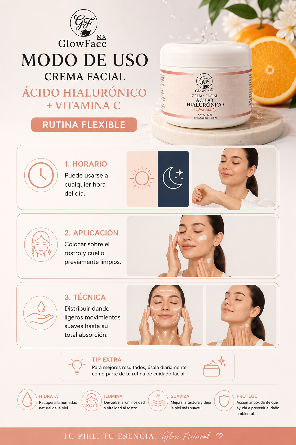 CREMA ACIDO HIALURONICO CON VITAMINA C 120g